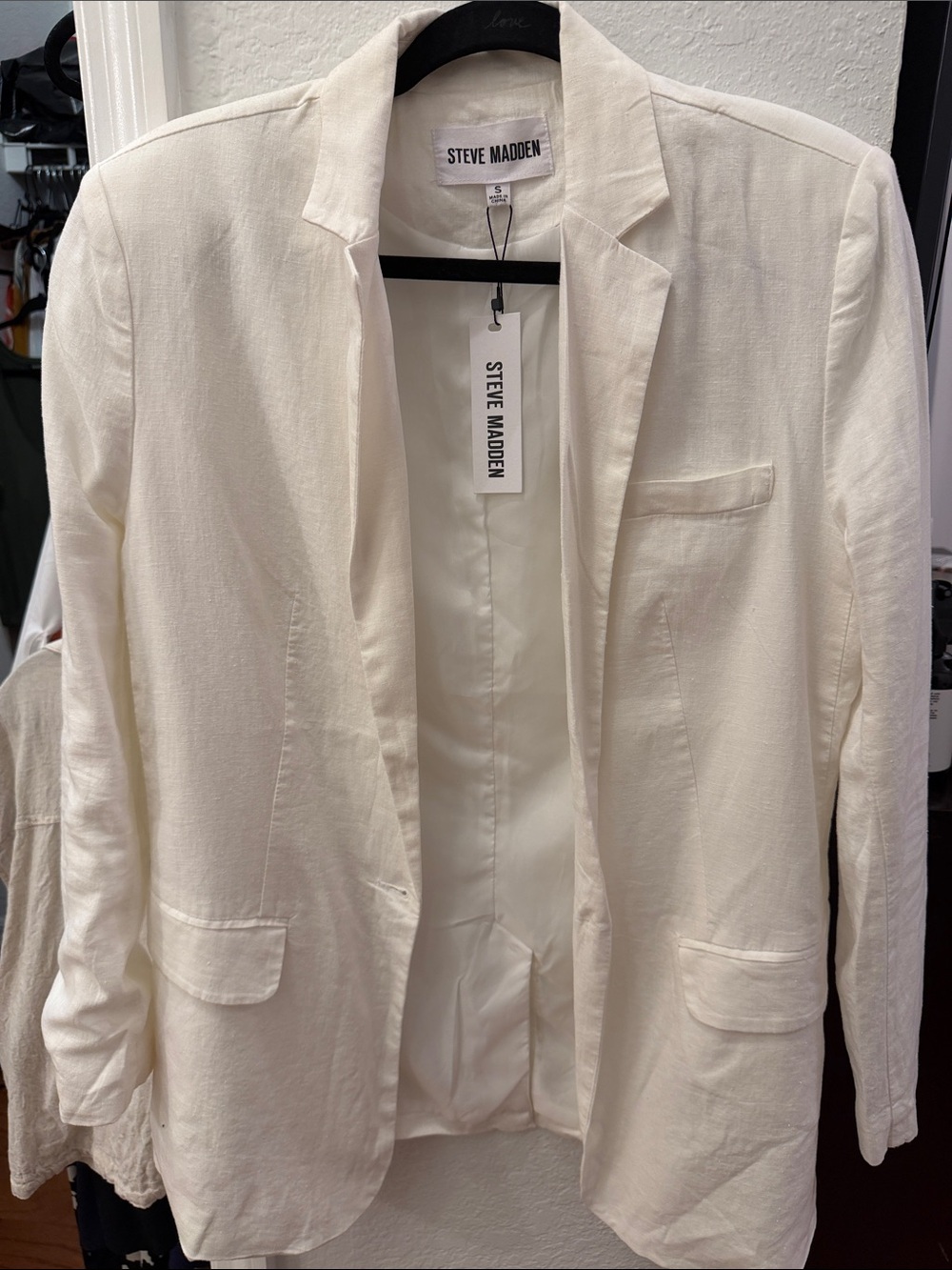 Steve Madden Ivory Cream Blazer Jacket